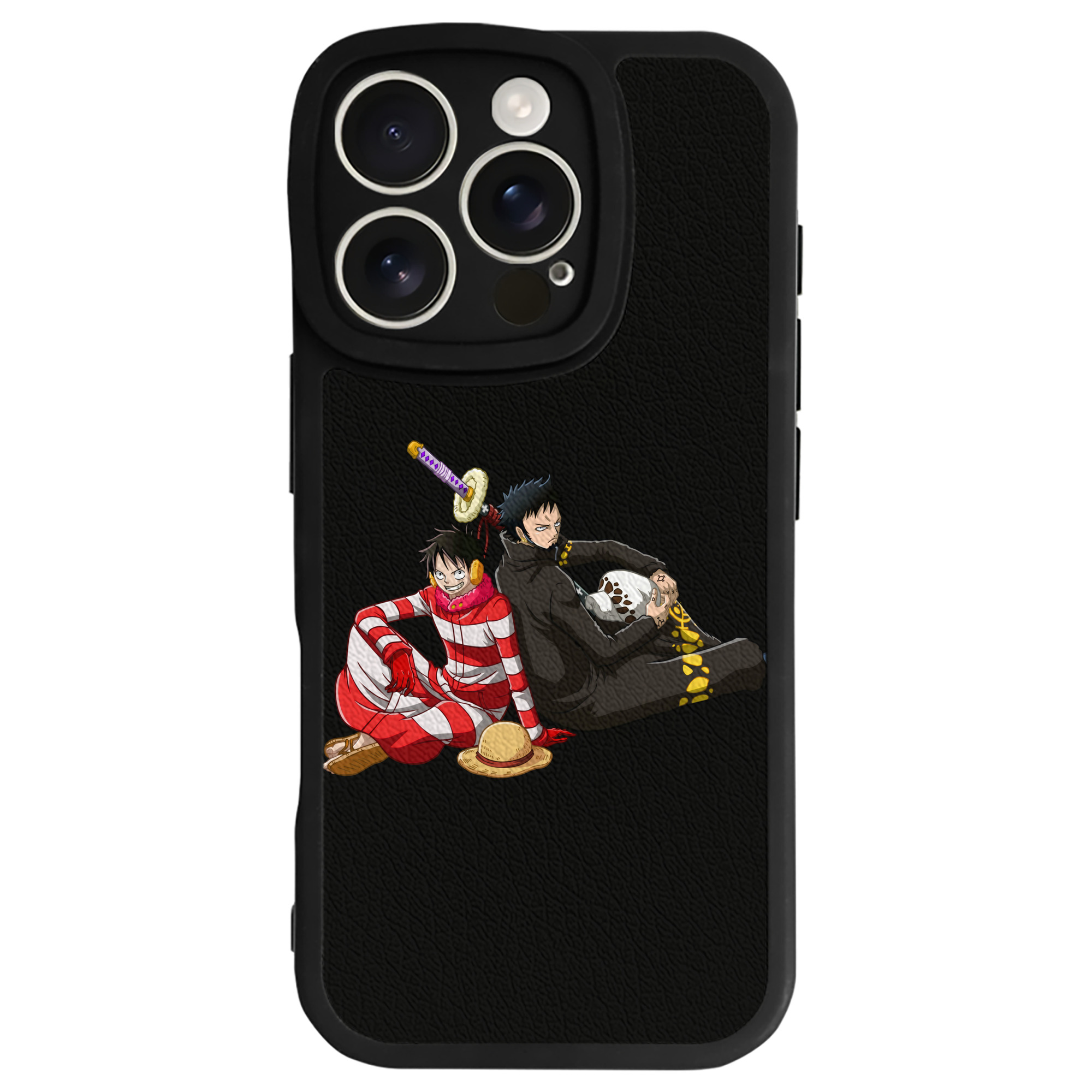 （画像用） ワンピース モンキー・D・ルフィ ONE PIECE Monkey D. Luffy 【iPhone 16シリーズ対応】シリコンスマホケース（レザー調） 材質：シリコン